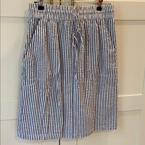 Seersucker a-line skirt